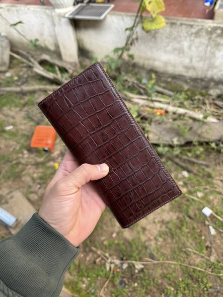 Ví dài cá sấu cognac cao cấp